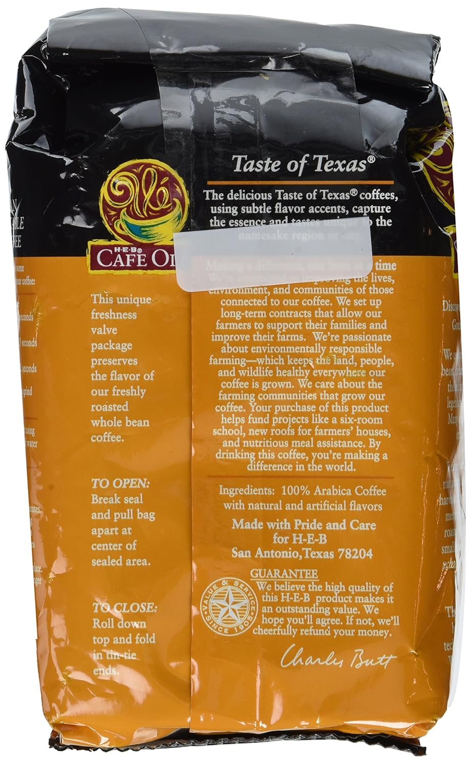 HEB Cafe Ole Taste of Texas Decaf Ground Coffee Houston Blend Light Roast 12 Oz, Pack of 3