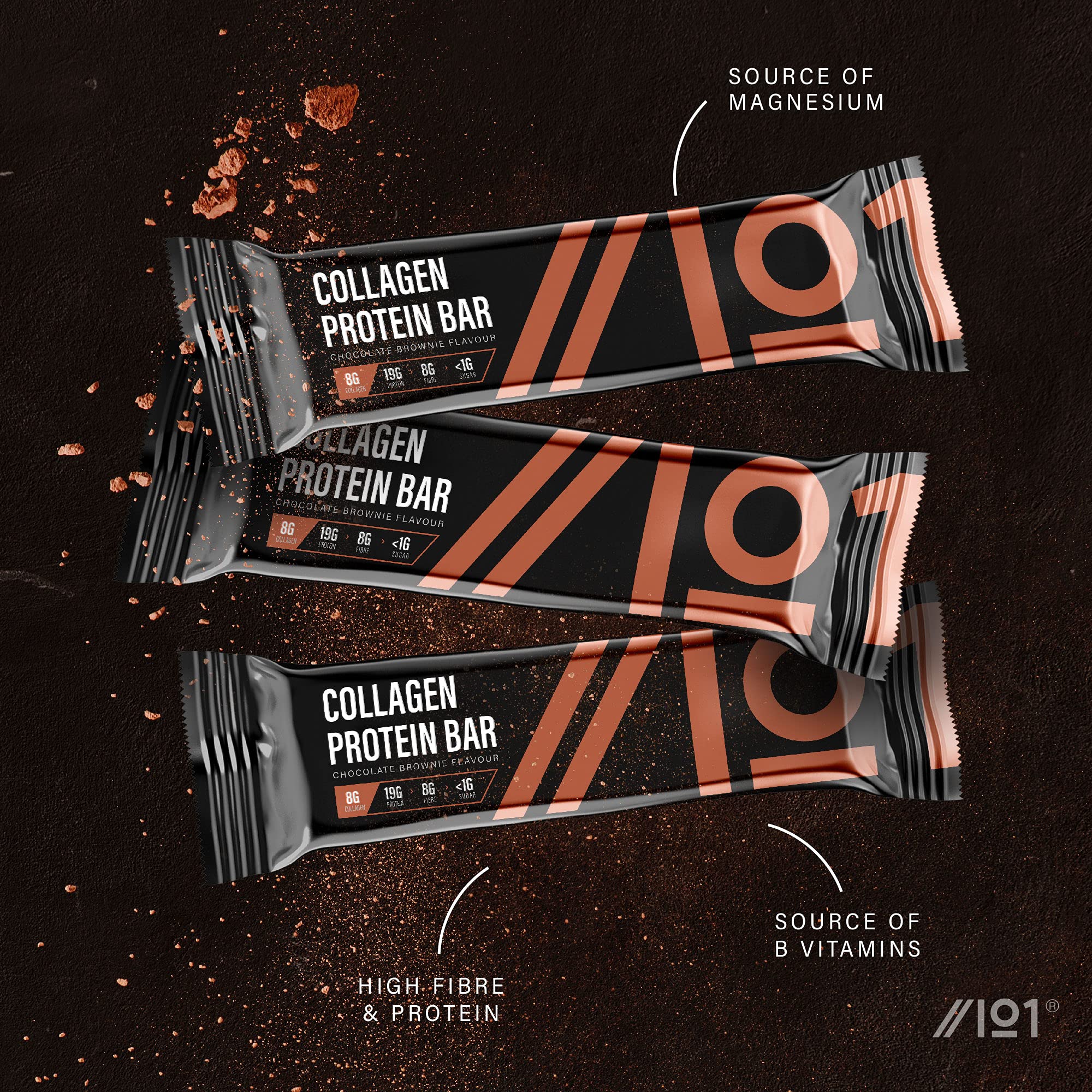 Collagen Protein Bars High Protein & Low Sugar 19g Protein 8g