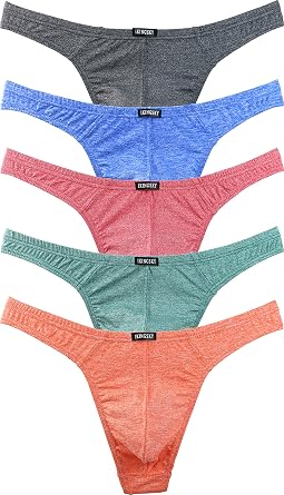 iKingsky Mens Thong Underwear Soft Stretch T-back Mens Underwear