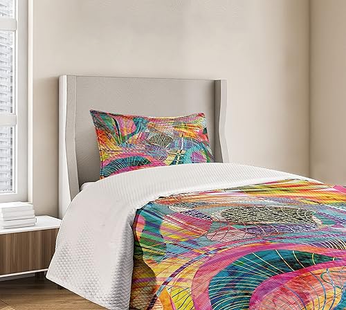 Miniatura 6 de Ambesonne - Colcha multicolor en colores y tres tamaños