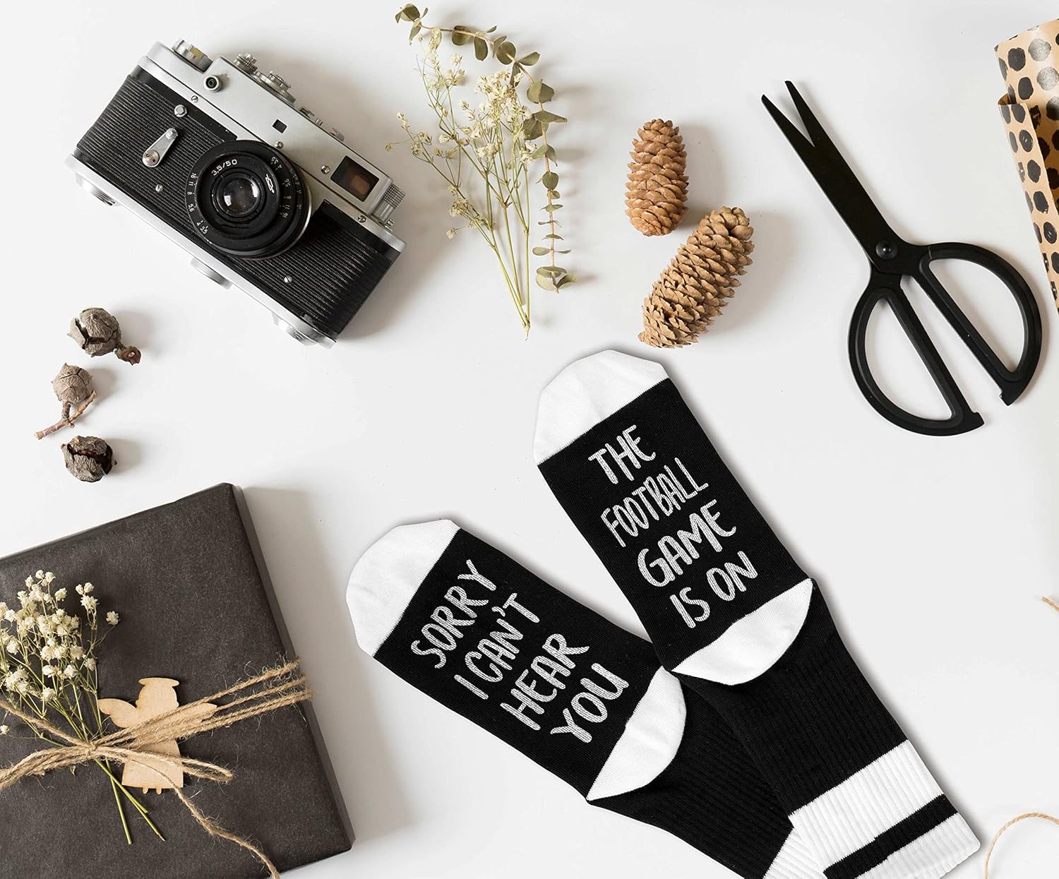 Sorry I Can't Hear You Football Game Lover Socks Size 5.5-11, Gifts for Teenage Boys Men Women Father Dad Husband Sons Game Lovers on Birthday Thanksgiving Christmas Day - A86 - Image 5