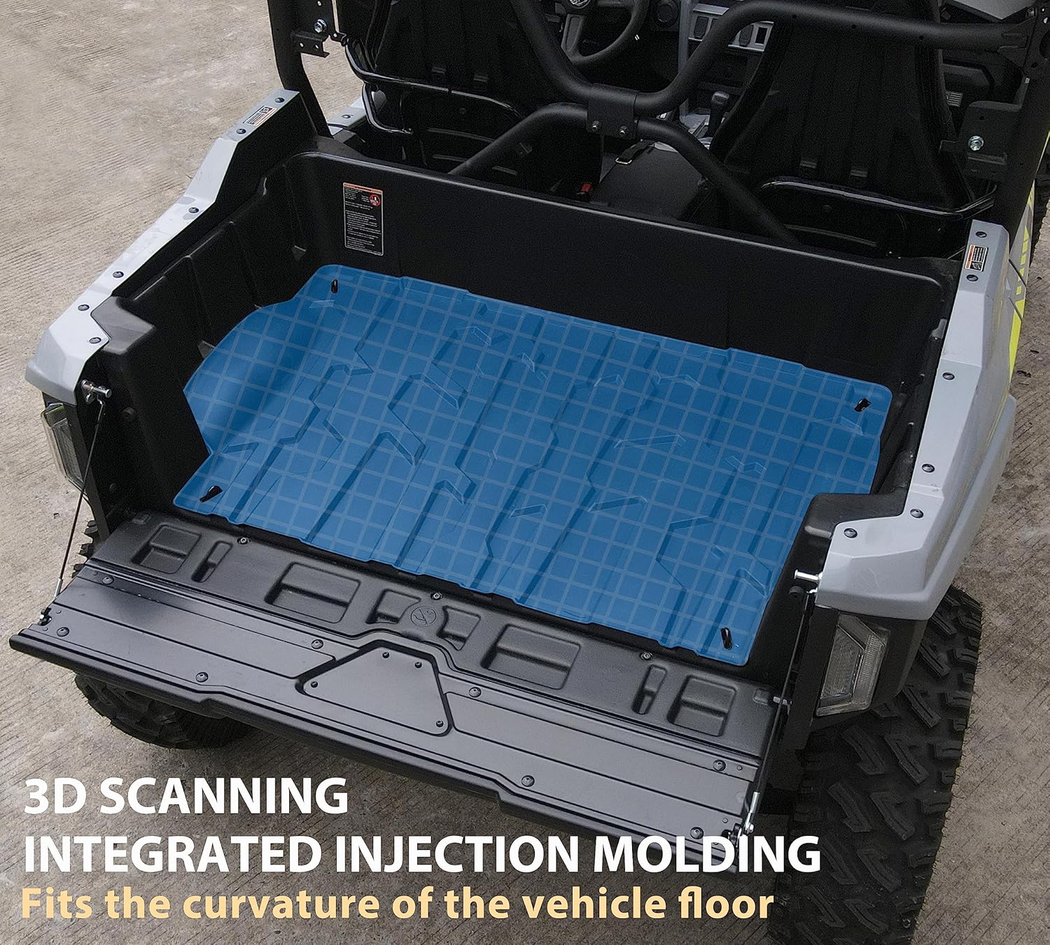 SAUTVS TPE Cargo Bed Mat Liner for Yamaha Wolverine RMAX 2 1000, Rubber Rear Cargo Bed Mat All Weather Protector Slush Liner for Yamaha Wolverine RMAX2 1000 2021-2025 Accessories(1PCS)