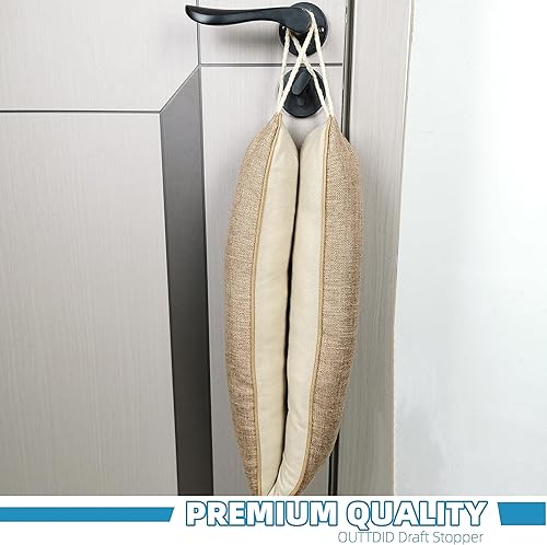 Miniatura 7 de Tope para puerta de 36 pulgadas de largo x 4 pulgadas de ancho, bloqueador de ruido pesado debajo de la puerta, bloqueador de corrientes de aire y