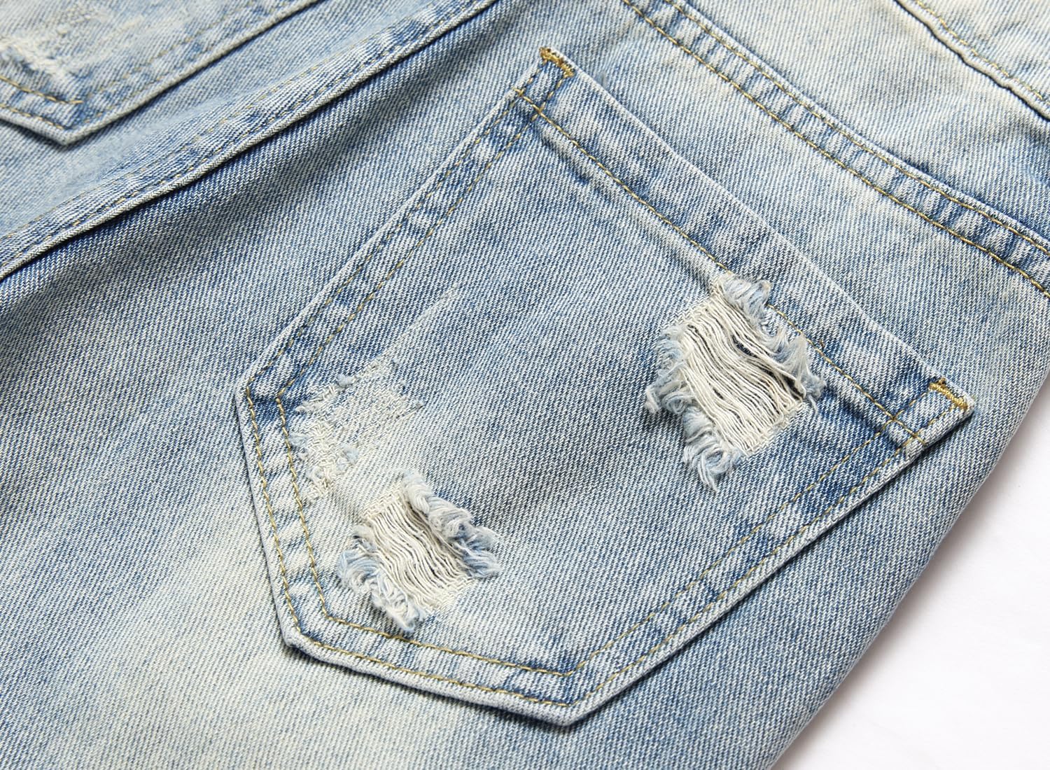 Boy's Skinny Fit Ripped Destroyed Distressed Fashion Denim Jeans Pants - Image 6