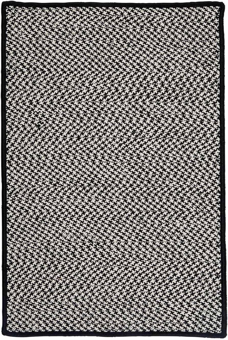 Amazon.com: Braided Black Rug (2ft. X 12ft. Runner) Outdoor Houndstooth ...