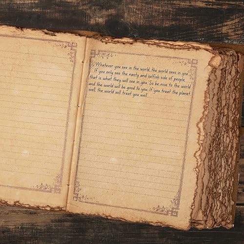 Miniatura 5 de LEATHER VILLAGE Diario de cuero con páginas forradas - Diario a rayas - Diario para mujer - Diario de cuero forrado - Diario de cuero vintage con