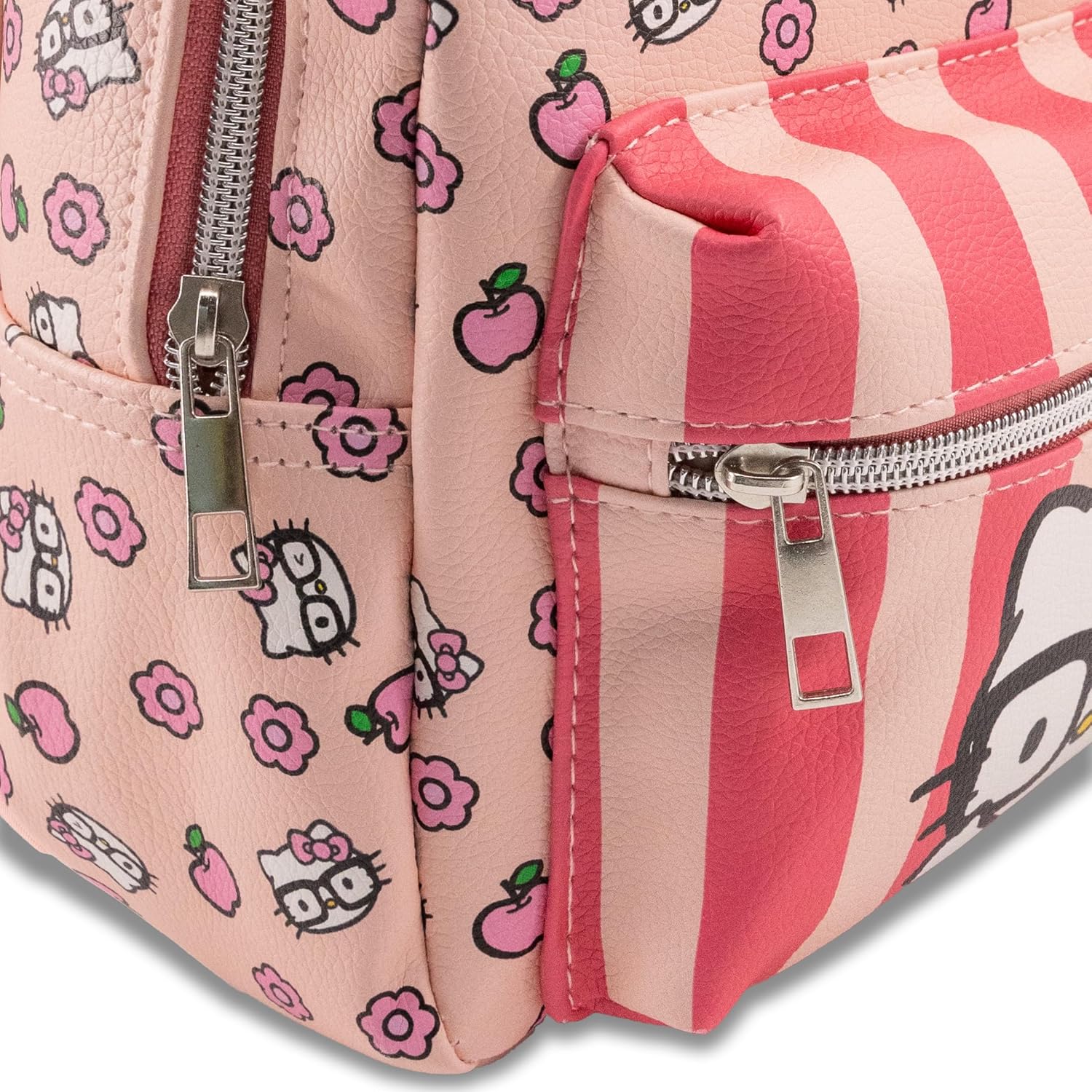 Fast Forward Sanrio Hello Kitty Backpack | Cute Pink PU Leather 10" Hello Kitty Mini Backpack Purse | Unisex Daypack Backpack - Image 4
