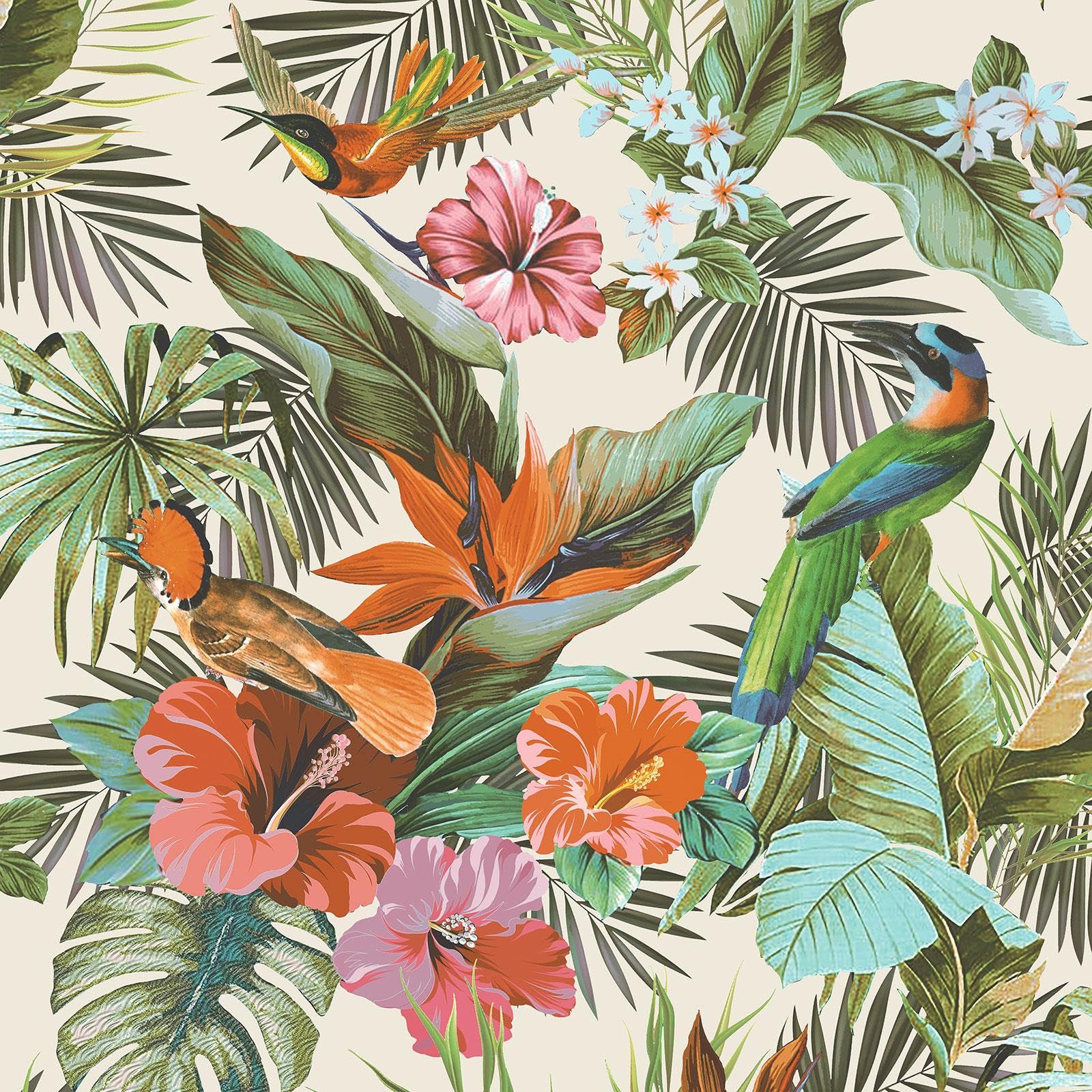 Rasch Vasari Paradise Birds Multi Wallpaper 539066