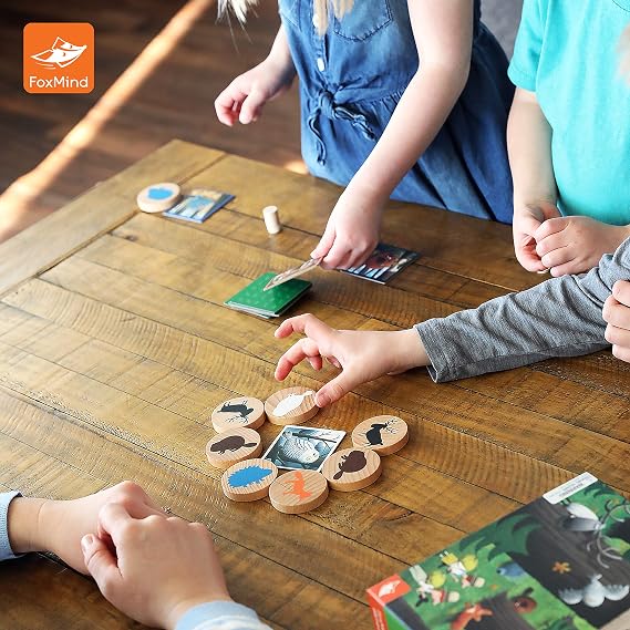 FoxMind Games: Taiga, Animal Themed Memory Board Game for Kids Ages 5+, an Award Winning Kids Game for 2-6 Players, 15 Minutes