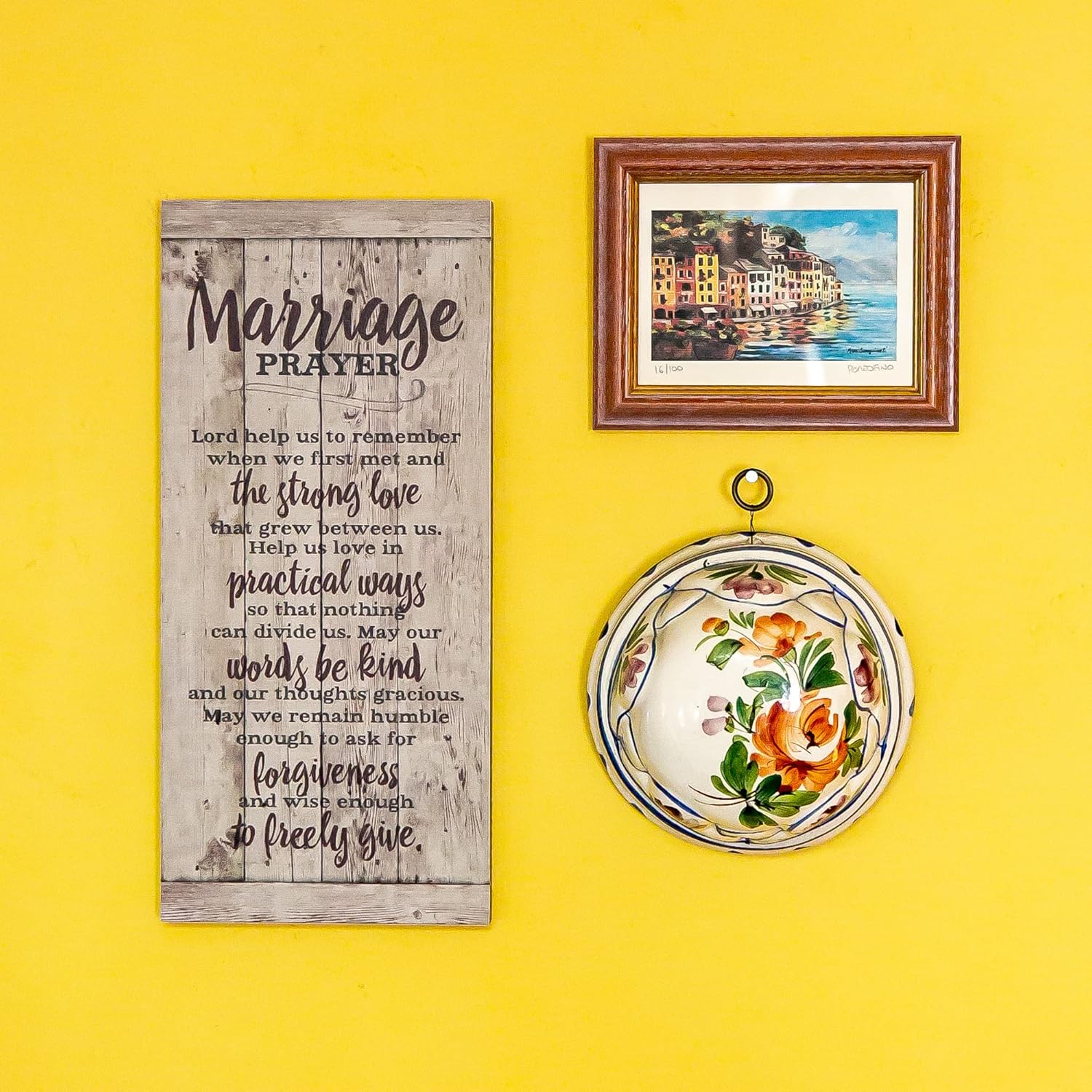 DEXSA Marriage Prayer Wood Plaque - Made in the USA - 5.5x12 - Classy Frame Wall Hanging Decoration, Burgundy Lettering, 5.5" x 12" - Image 3