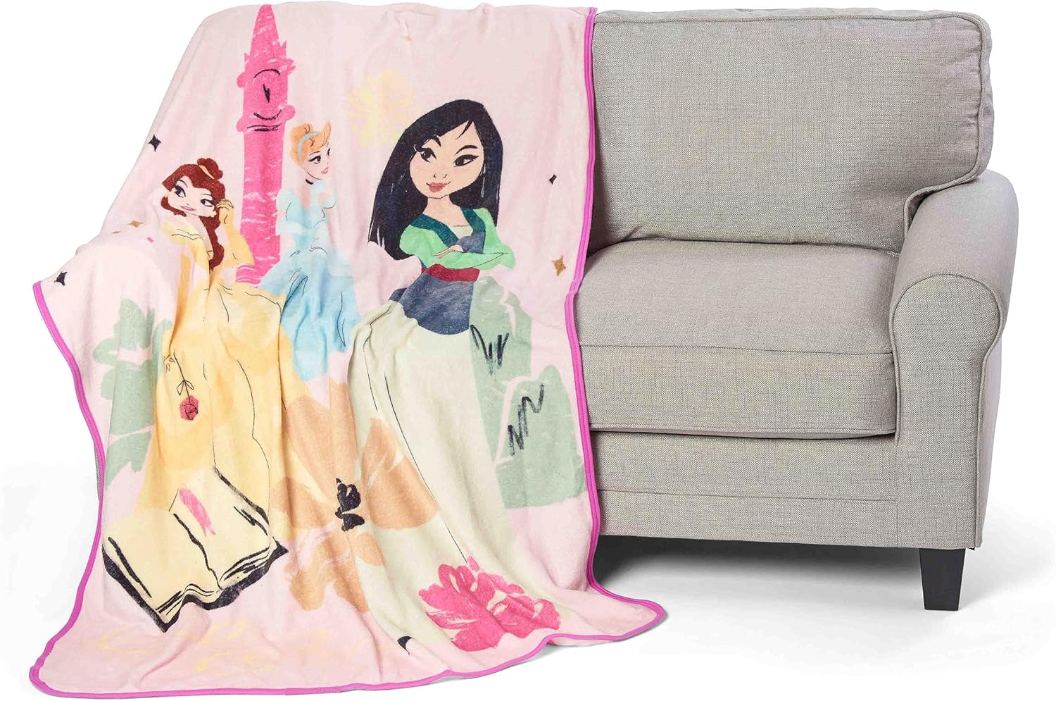 NORTHWEST Disney Princess Micro Raschel Throw Blanket, 46" x 60", Be True - Image 6
