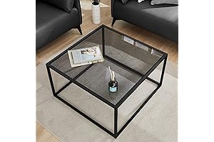 SAYGOER Modern Glass Coffee and Center Tables for Living Room