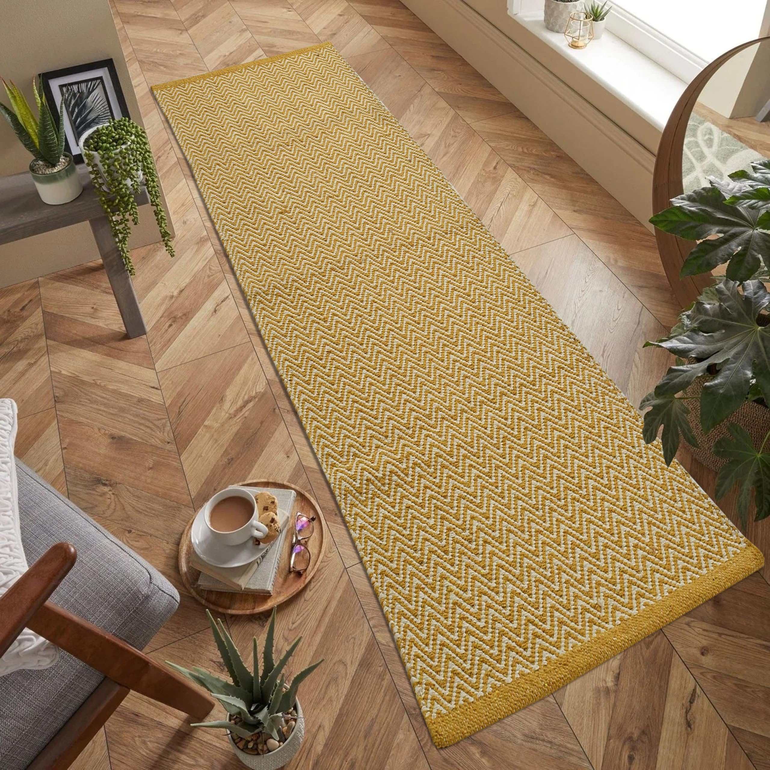 Handwoven Cotton Rug Runner - 60x152cm -32