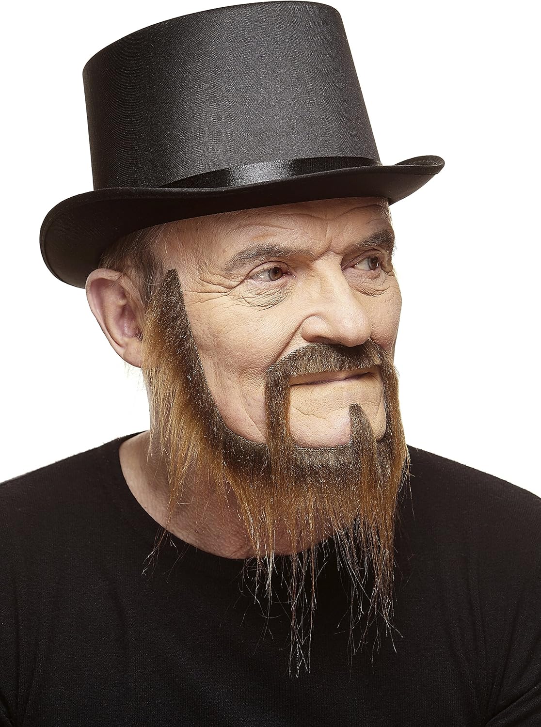 Mustaches Self Adhesive, Novelty, Long Squatter Fake Beard, False Facial Hair, Costume Accessory for Adults, Brown Color : Clothing, Shoes & Jewelry