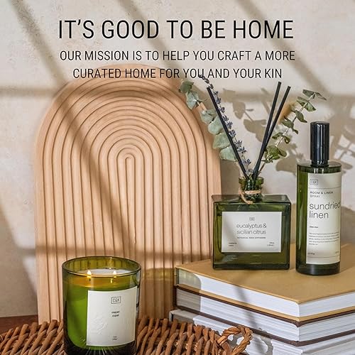 Miniatura 8 de Craft & Kin Juego de difusor de varillas con flores secas, difusor perfumado de varillas con varillas de madera de Santal de 7 onzas, decoración