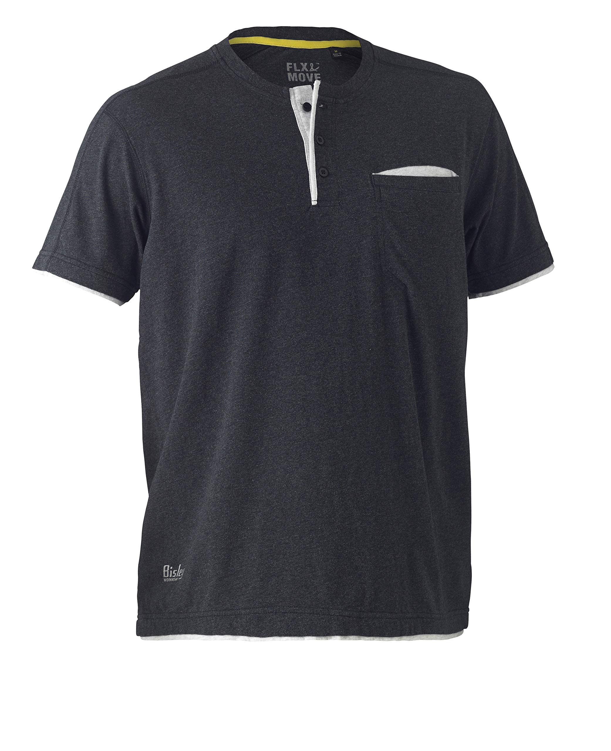 Camiseta Henley de algodón Bisley Workwear UKBK1932_BCCG soluciona falta holgura 4XL