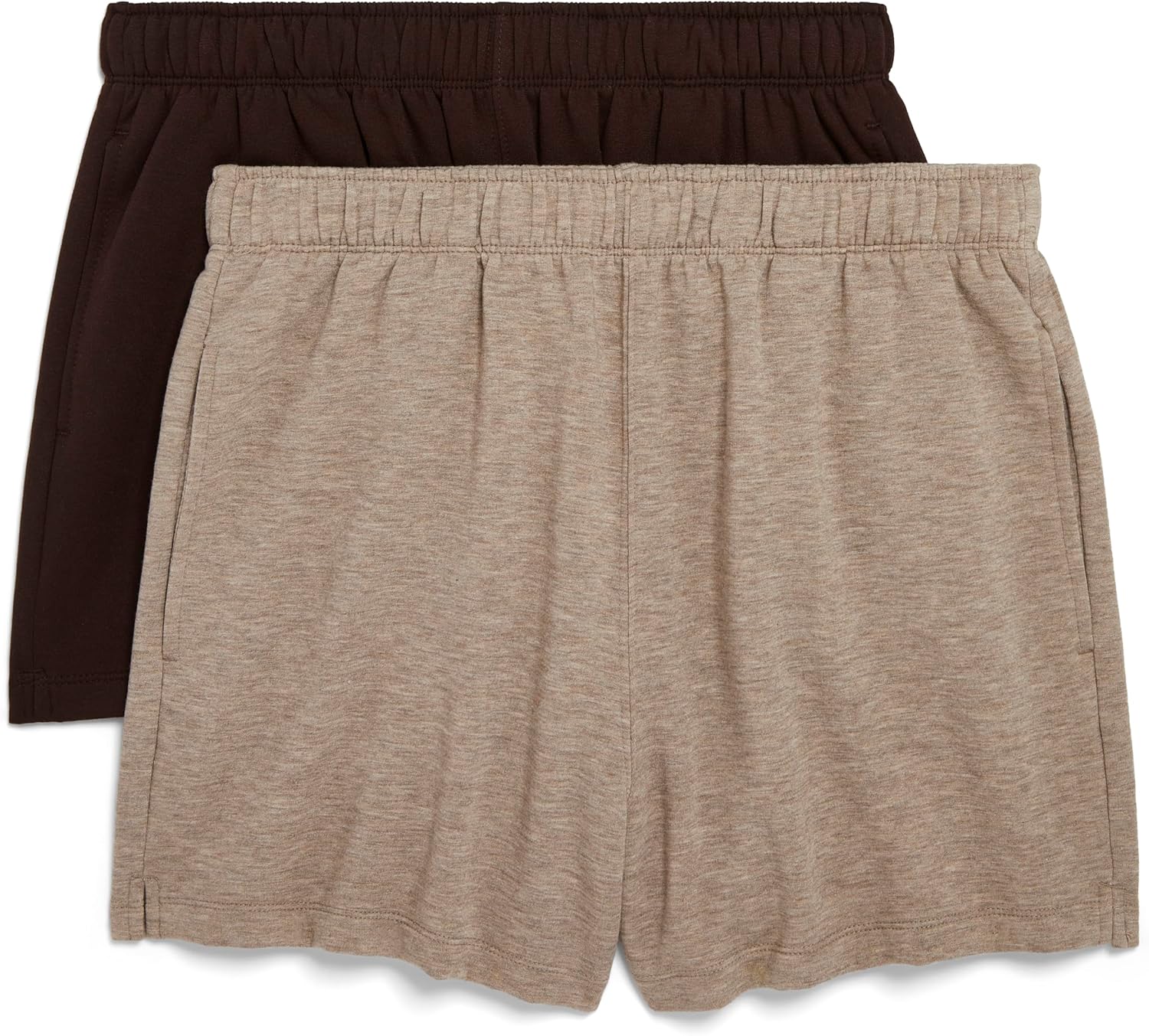 Danskin Womens 2 Pack Fleece Pull on Shorts