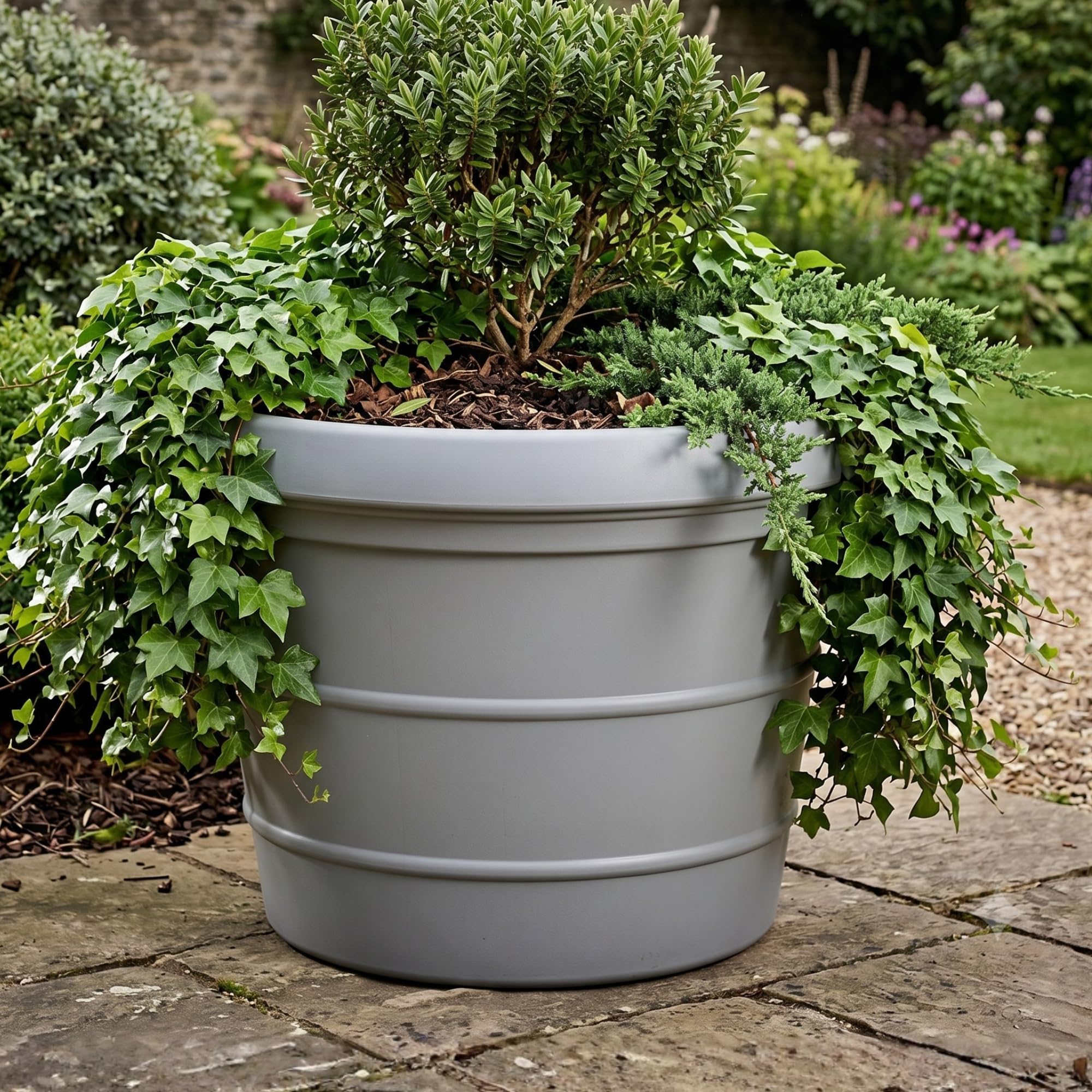86cm Rotomoulded Large Planter (275L) - Frost-Proof Concrete Effect