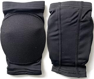 DANCEYOU Dance Knee Pads Hard Sponge Volleyball Knee Brace for Big Kid Teen Adults Football Pole Dancer Workout Knee Protector, black, S