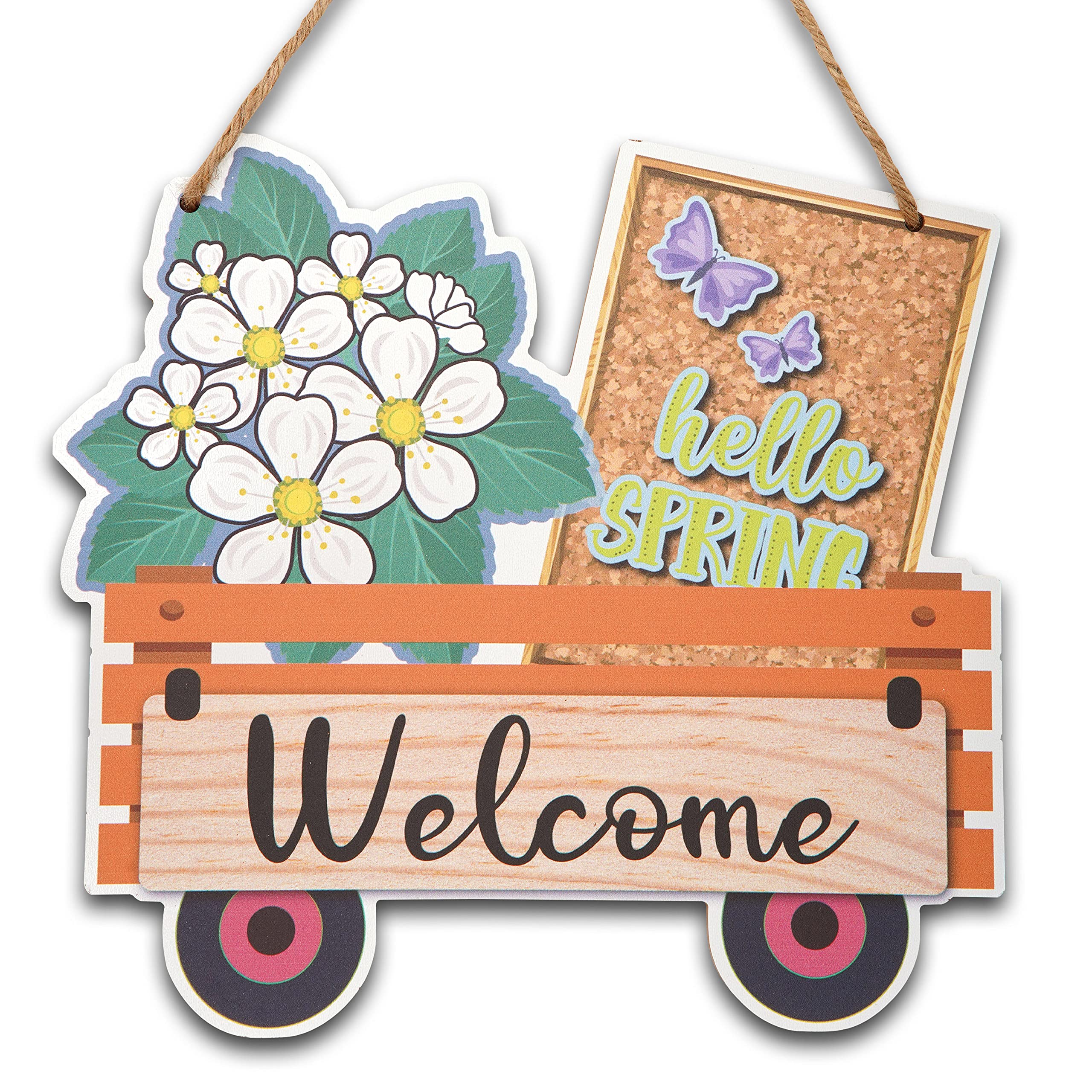 Photo 1 of **BUNDLE OF 2 NON- REFUNDABLE**
Hello Spring Door Sign, Spring Wreaths for Front Door Porch Decor Flower Truck Hanging Outdoor Welcome Sign, Spring Decorations for Home Farmhouse Garden -A03