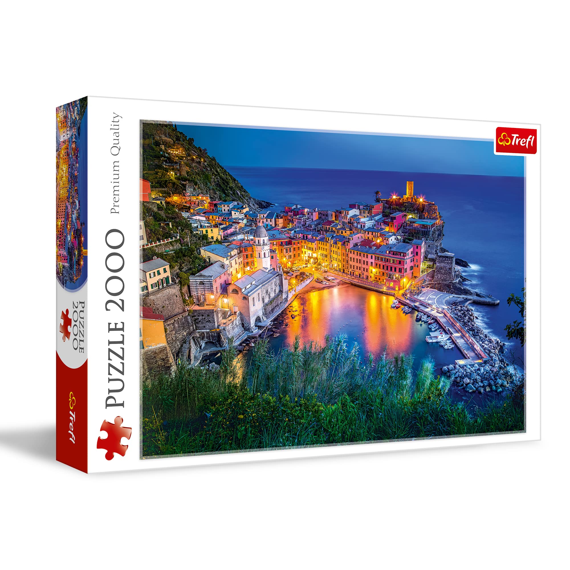 Amazon.com: Trefl Vernazza at Dusk 2000 Piece Jigsaw Puzzle Red 38