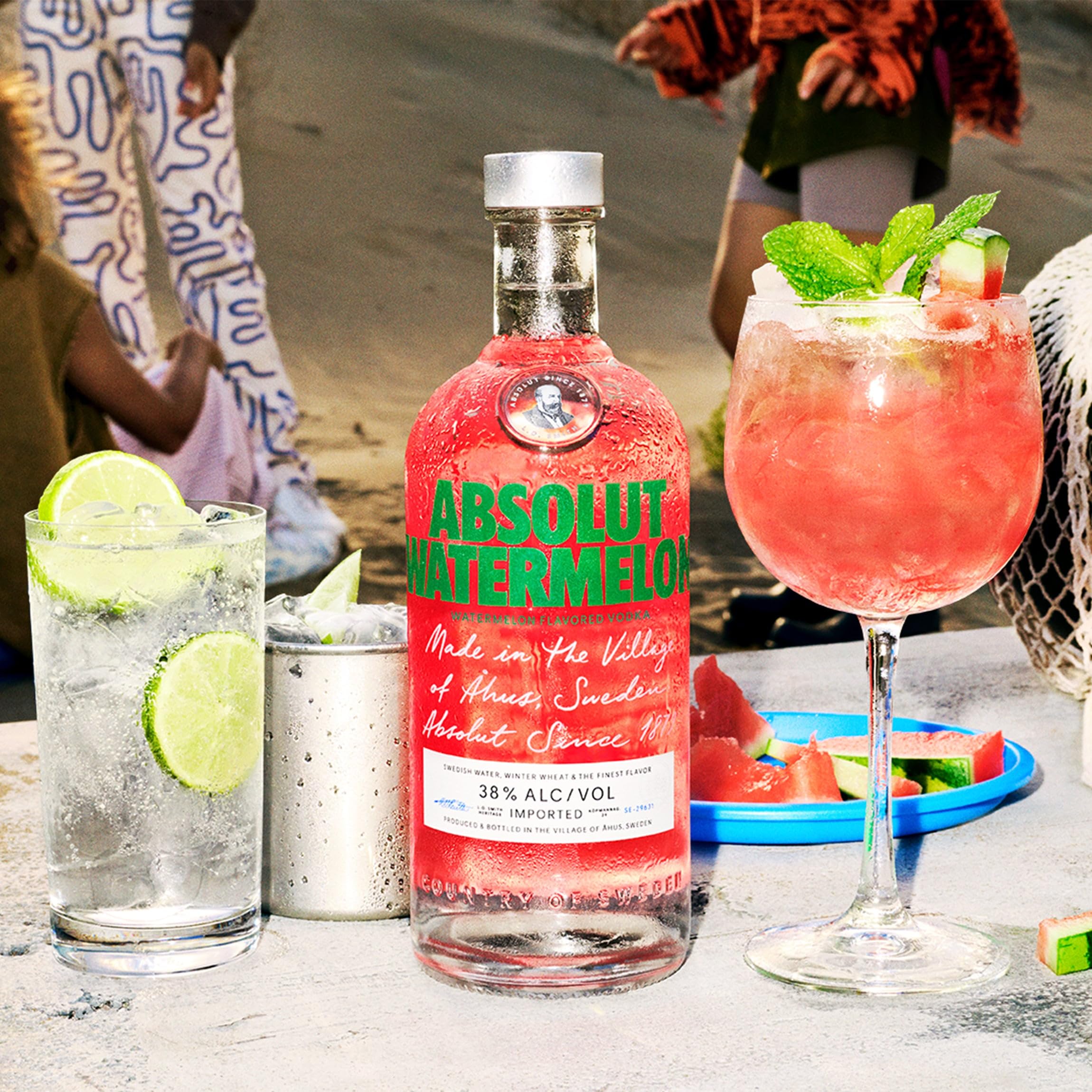 Absolut Vodka Watermelon, Vodka con sabor a sandía, alcohol, 38%, 1 L