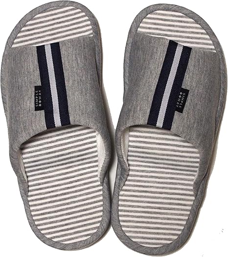 Amazon Co Jp ベーシックスタンダード スリッパ 室内 洗える メンズ 竹踏み 内蔵 刺激 健康 サンダル スリッパ 紳士 グレー ファッション