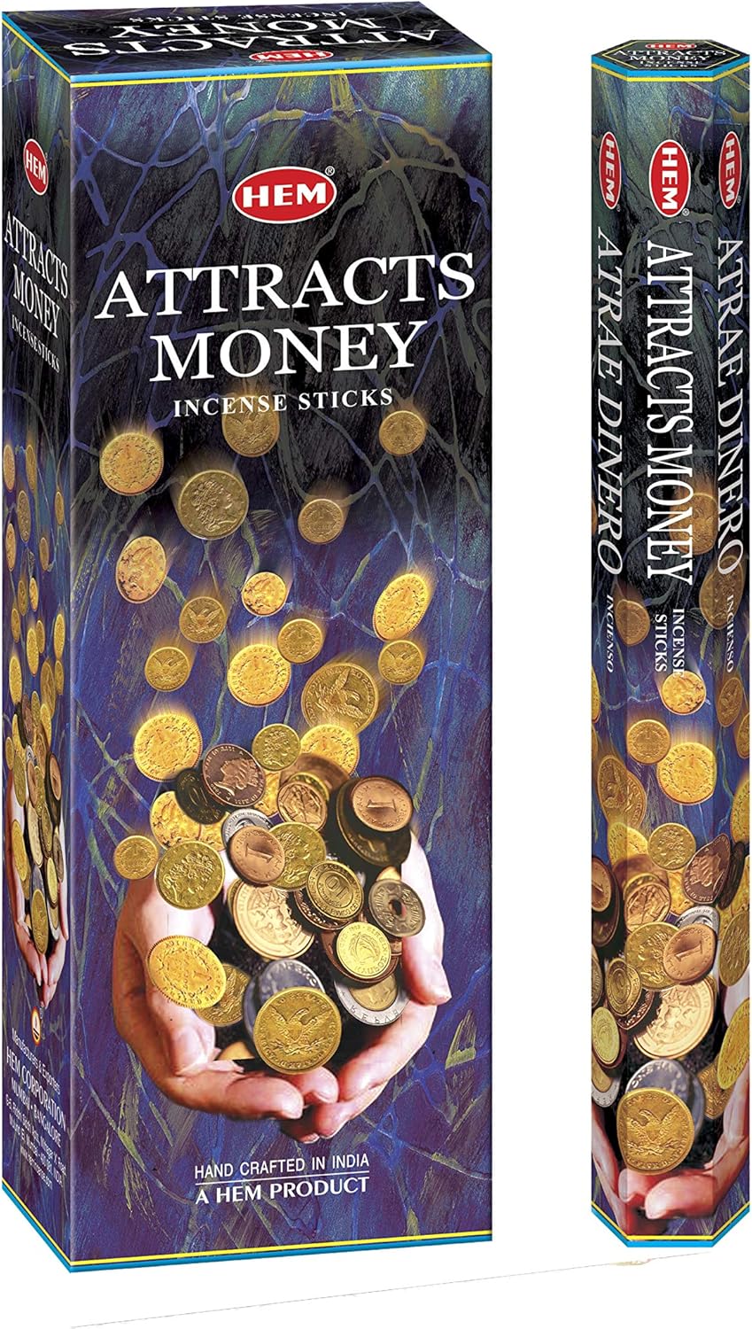 Attracts Money Box of Six 20 Gram Tubes Hem Incense Amazon.ca Home
