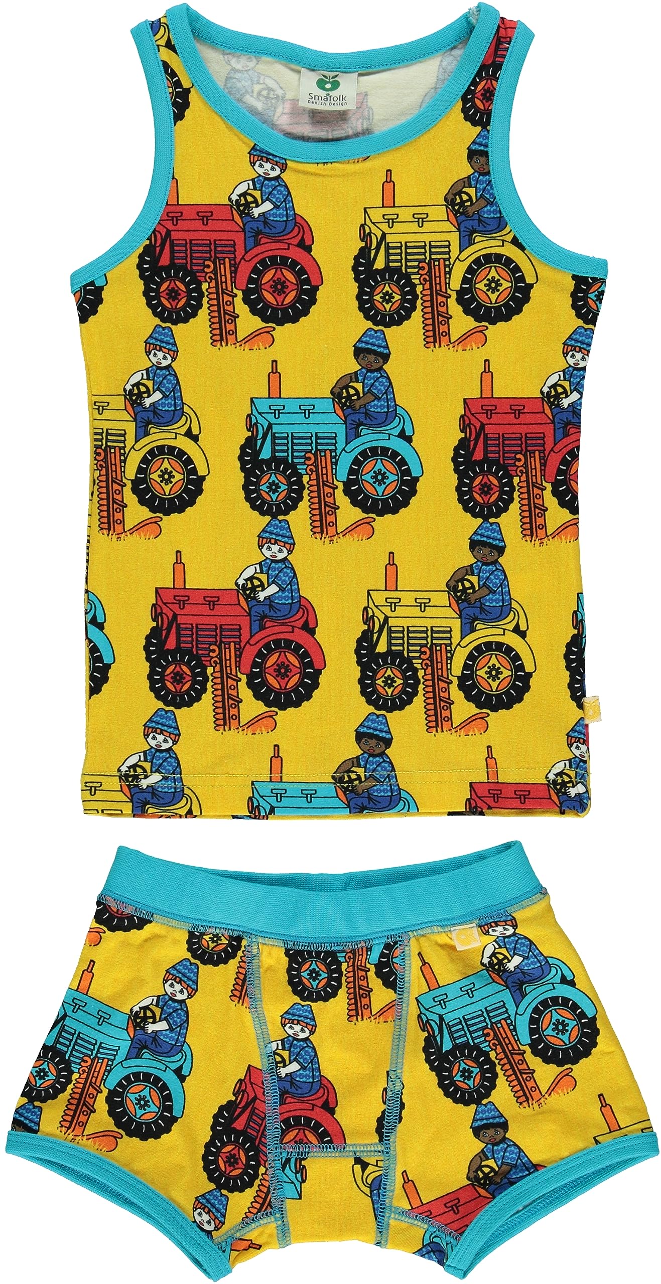 Småfolk Jungen Underwear Tractor Base Layer Set
