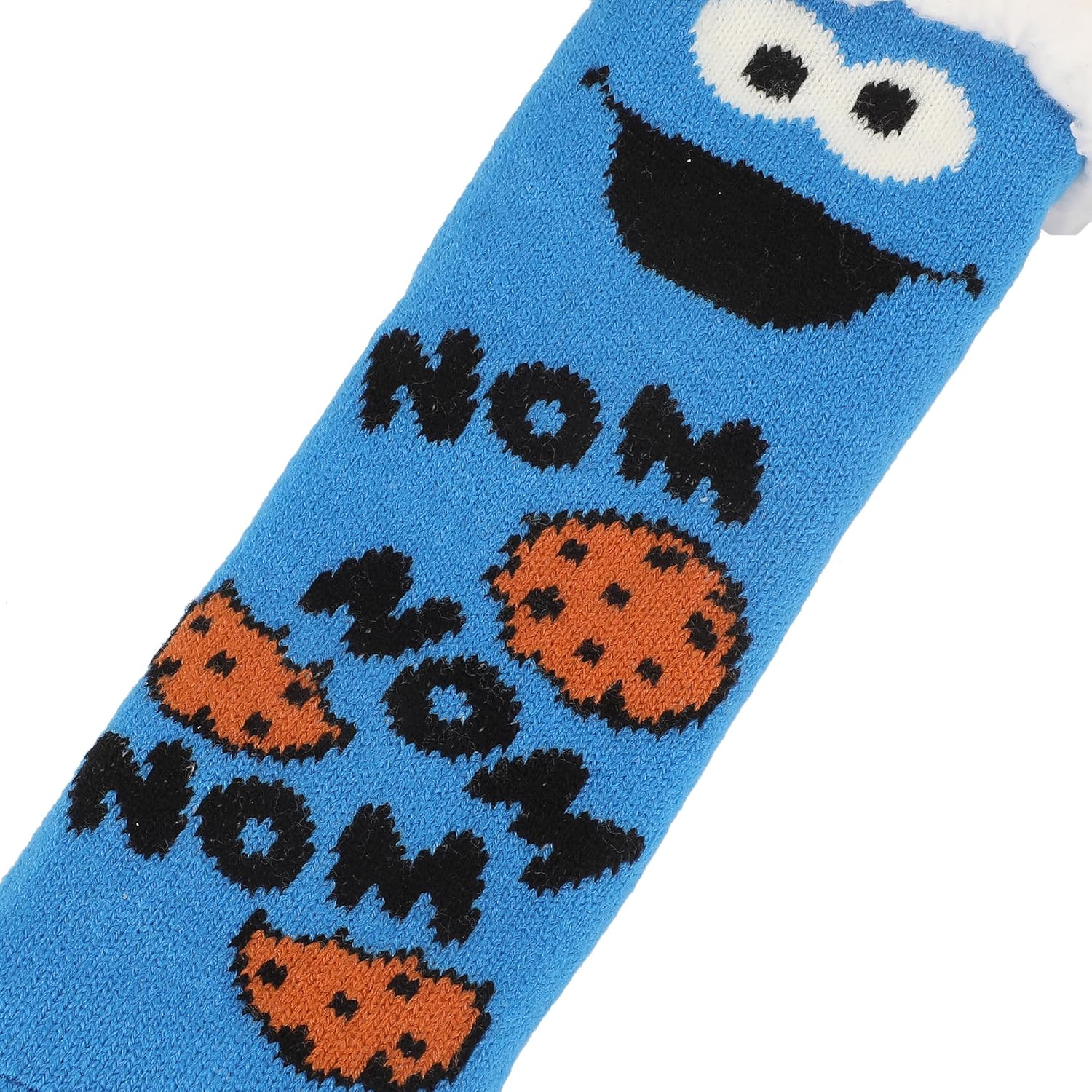 Bioworld Sesame Street Cookie Monster Sherpa Lined Womens Faux Sherpa Lined Quarter Cozy Socks - Image 4