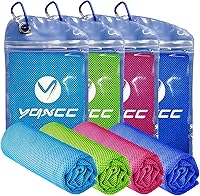 Vista 16 de YQXCC Toallas refrescantes Paquete de 4 unidades de 47 x 12 pulgadas Hielo fresco para cuello Microfibra suave transpirable para yoga