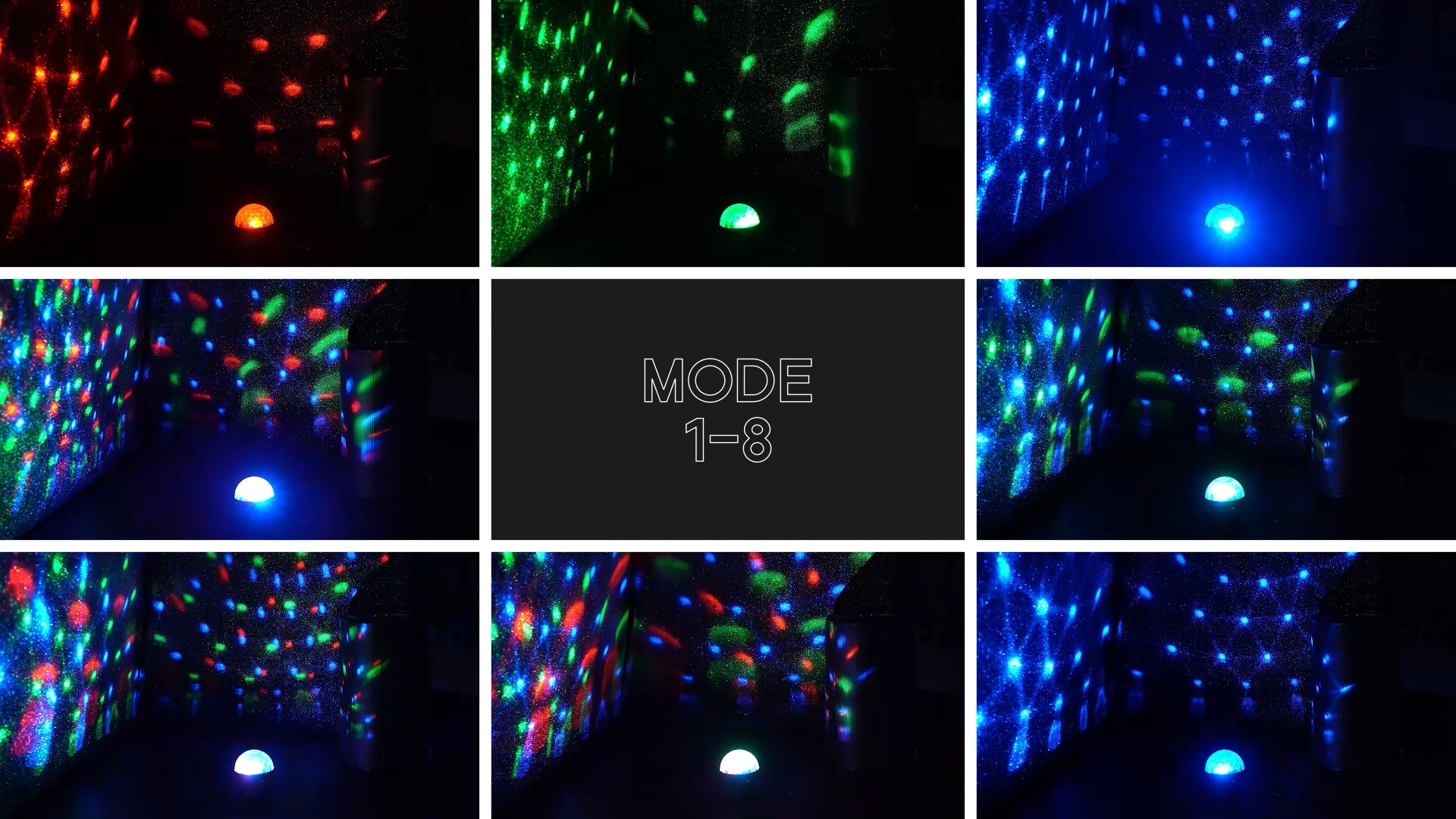 Image of 2-Pack DJ Lights for Parties, Disco Ball with Remote Control and 6.6ft Type-C Cable, Sound-Activated Stage Lights Feature 3 Speed Rotation Modes (Ideal for Home Dance and Holiday Decorations)