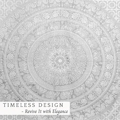 Miniatura 3 de RAJRANG BRINGING RAJASTHAN TO YOU Tapiz de mandala para colgar en la pared, tamaño King de 90 x 108 pulgadas, para dormitorio y sala de estar,