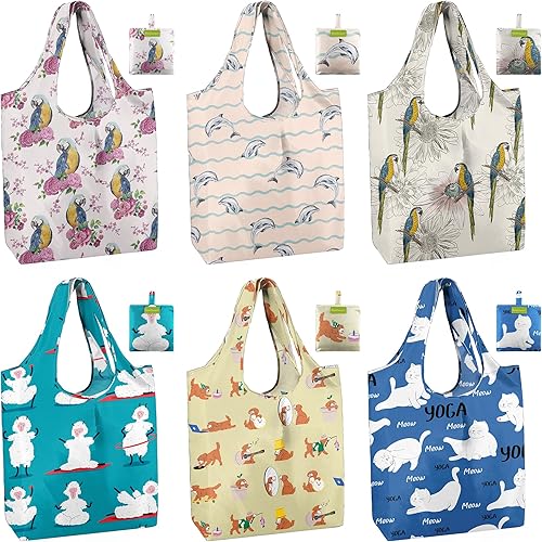 Vista 186 de BeeGreen Bolsa de viaje plegable reutilizable para regalo, bolsas de comestibles reutilizables, grandes regalos de vacaciones, bolsa de tela