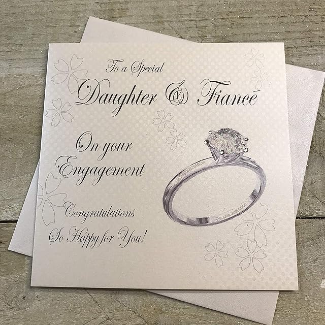 to A Special Daughter & Fiancé On Your Engagement, Handmade Engagement Card - Code PD9D