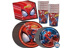 Spider-Man Birthday Party Supplies Set for 16 Guests