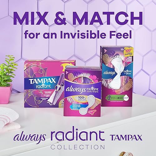 Miniatura 7 de Tampax Tampones de plástico radiante, súper absorción, sin perfume, 28 unidades, (el embalaje puede variar), paquete de 6