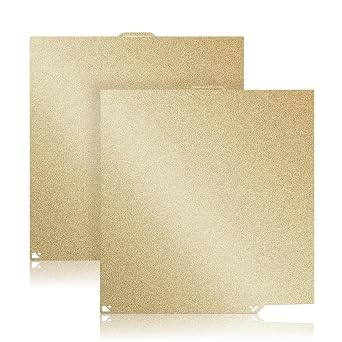 Double Sided Gold PEI Build Plate 260x271mm High-Temperature Resistant, Flexible Spring Steel Sheet for Elegoo Centauri Carbon 3D Printer Platform