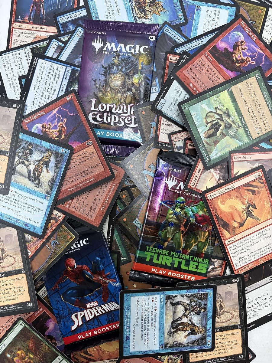 ¡Lote de 25 cartas y 1 paquete de refuerzo aleatorio! ¡Raro o mítico garantizado! [Los estilos pueden variar]