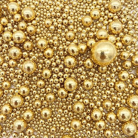Weraru Edible Gold Drip Sugar Sprinkles for Baking and Cake Decoration