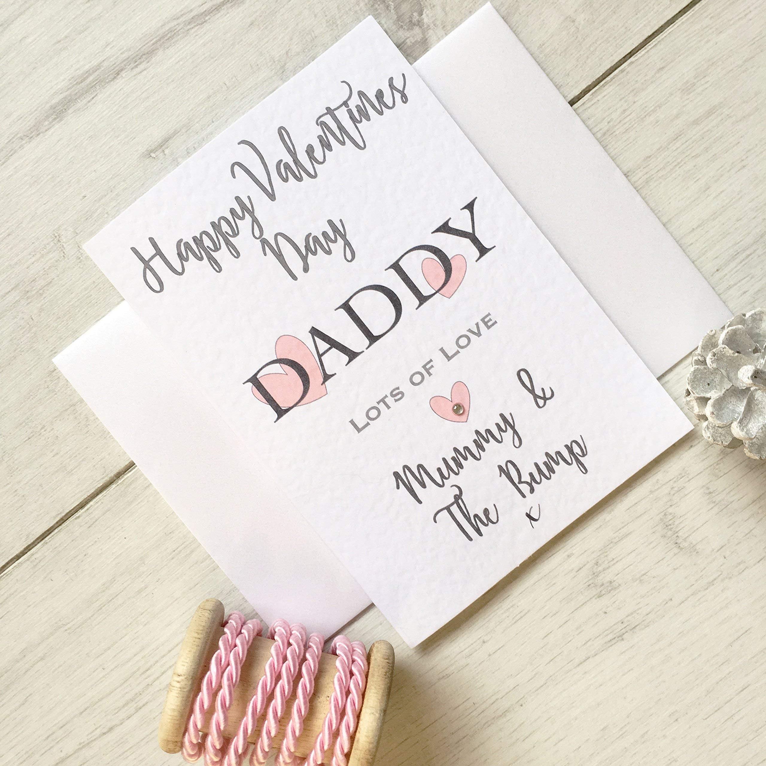 Heart 'Daddy to be' Valentine's Card - From Mummy and The Bump