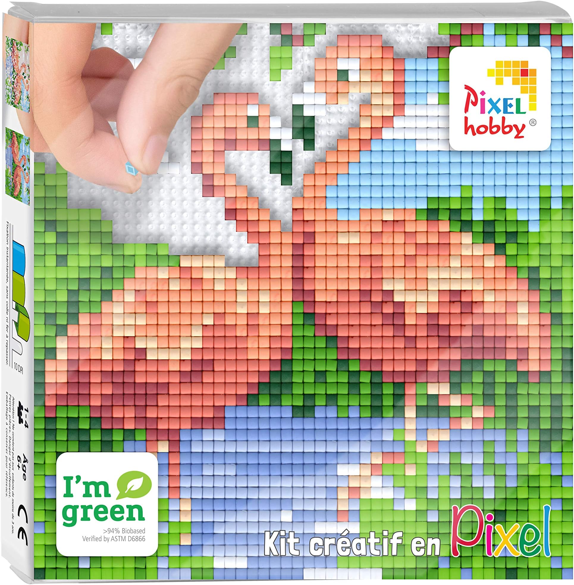 PIXEL Flamingo Pixels 12 x 12 cm for Crafts
