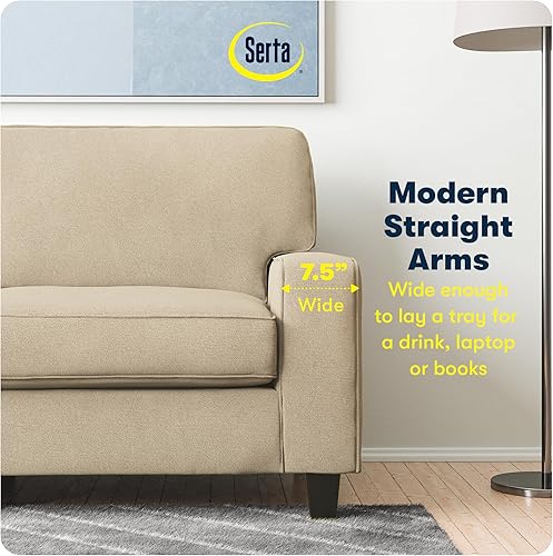 Miniatura 323 de Serta Palisades Sofás Tapizados para Sala, Sofá de Diseño Moderno, Tela, gris (Glacial Gray) gris (Glacial Gray),Beige,Marrón,Alforfón Beige,Marrón
