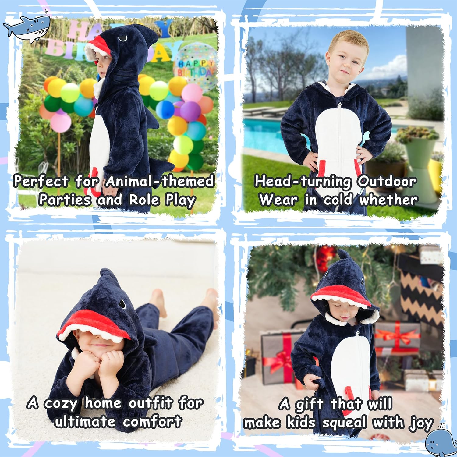 LOLANTA Unisex Baby Animal Costumes Toddler Boys Girls Hooded Jumpsuit Kid Halloween Christmas Birthday Gifts - Image 5