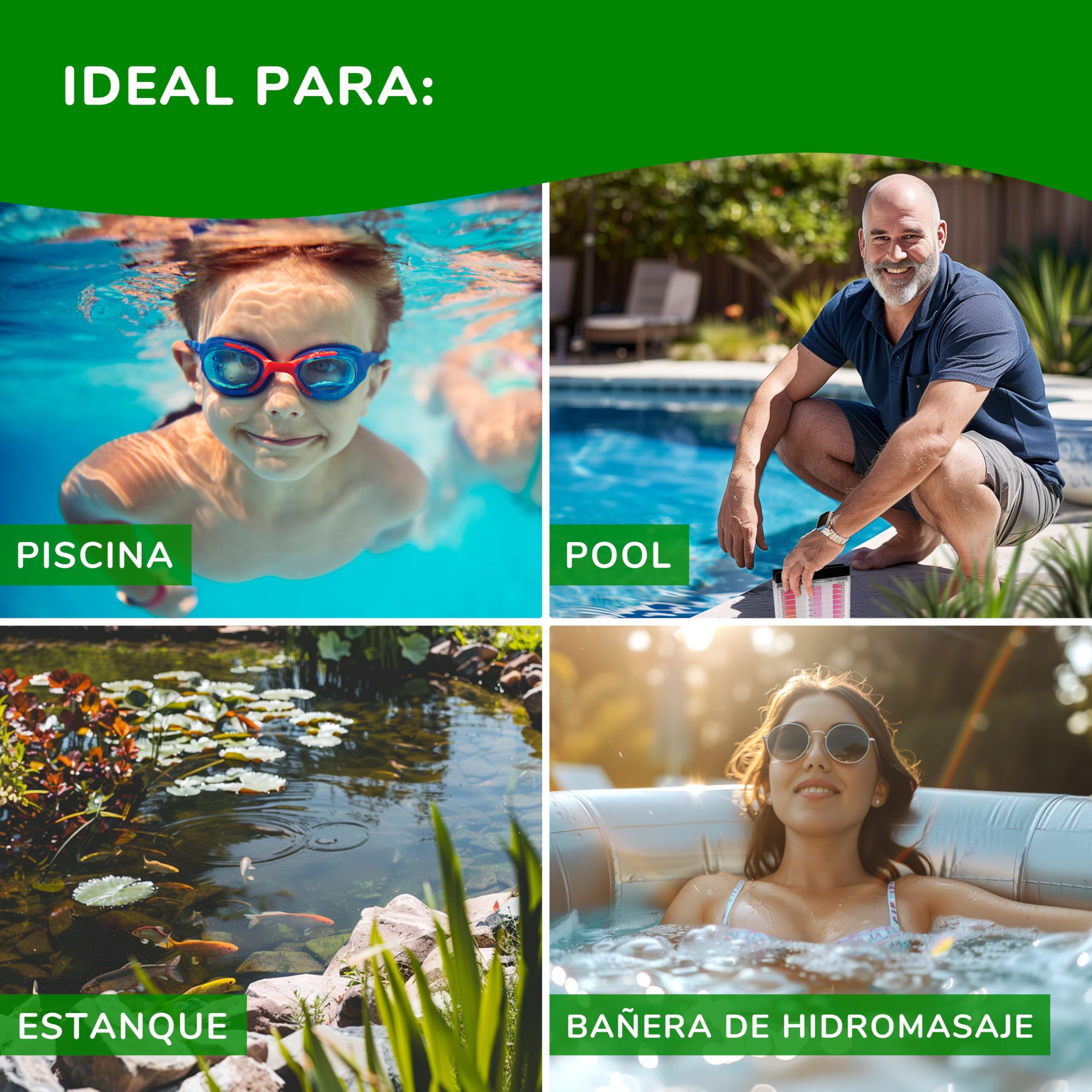 Pastillas de prueba (Rapid) DPD 1 Cloro, DPD4 Oxígeno Activo, Alcalinidad M, CYA, Rojo Fenol Valor en pH Comprobador de agua de piscina 50, 100, 250, 500x (Rojo Fenol / 500 Pastillas)