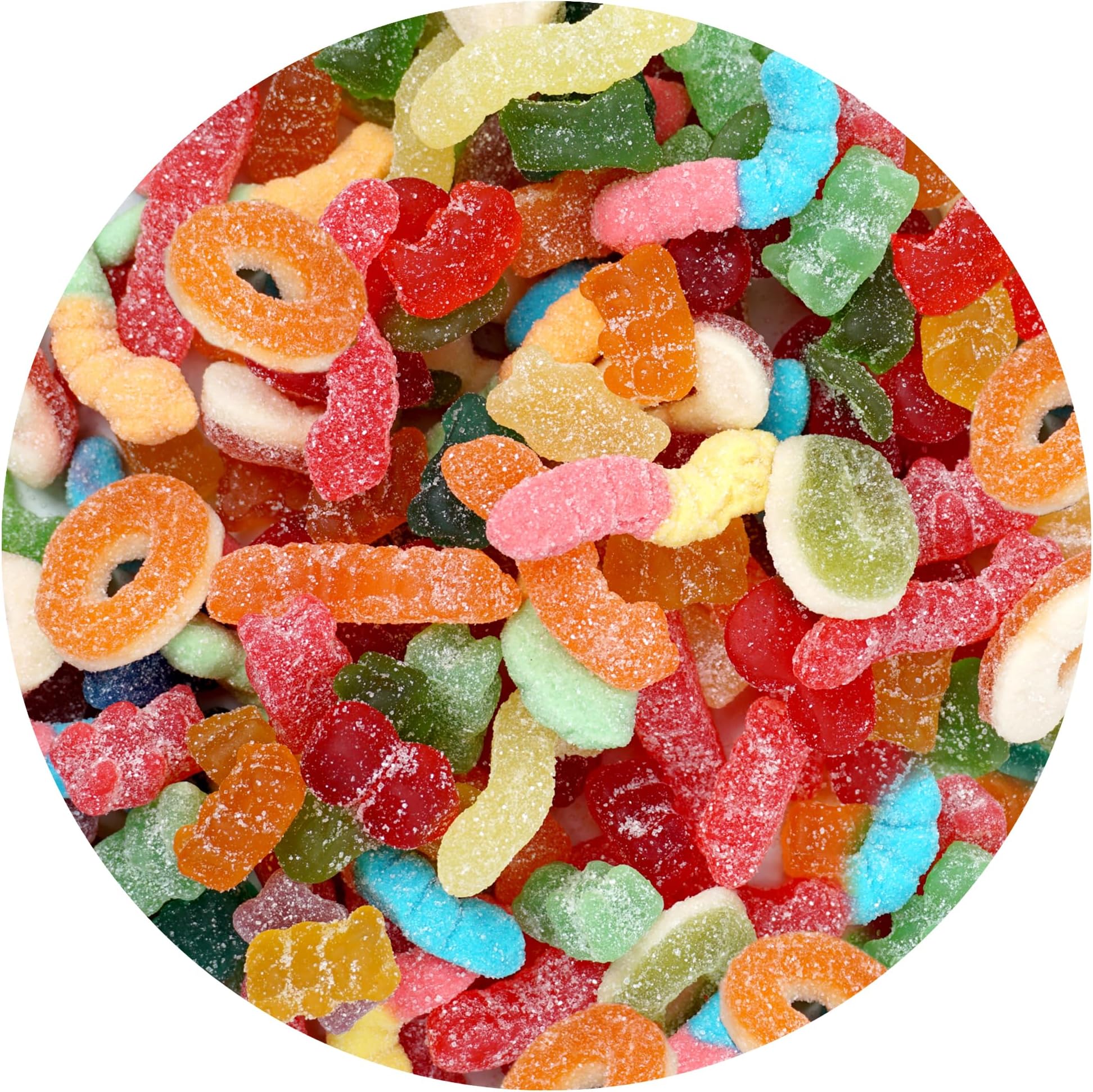 Assorted Gummy Mix Candy, 2lb Bulk Bag, Gummy Bears, Assorted Gummy Candy, Gummy Rings, Sugared Bears, Gummy Candy Bulk, The Hampton Popcorn & Candy Company