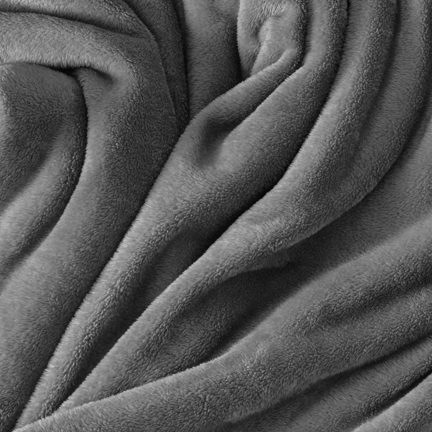 Bare Home Microplush Fleece Blanket - Ultra-Soft Twin/Twin Extra Long Blanket - Luxurious Fuzzy Warm Blanket - Cozy Lightweight Soft Blanket (Twin/Twin XL, Grey) : Home & Kitchen