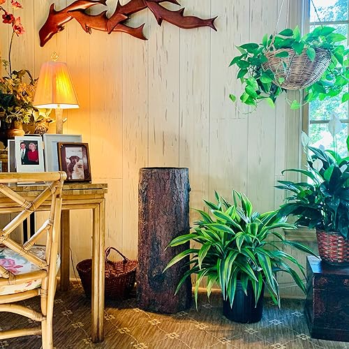 Miniatura 5 de 🌻 Cubo de basura para troncos de árbol rústico de Woodland Country. Cubo de basura realista único.