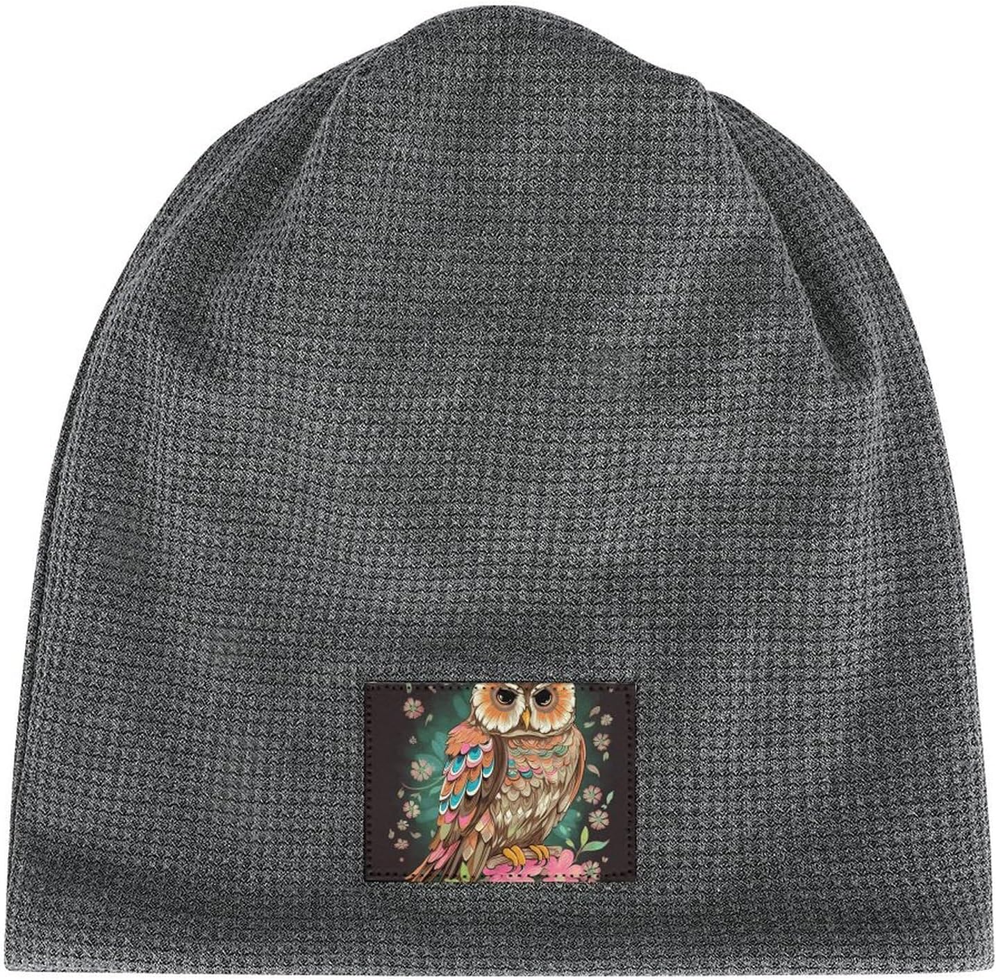 Stylish Anime Owl Printed Winter Pullover Hats for Men and Women Combine Warmth and Style