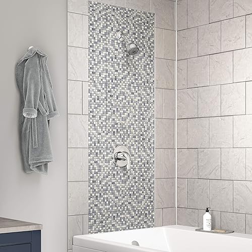 Miniatura 4 de Symmons 9601-PLR-1.5-TRM-STN Origins Origins - Molde de ducha de un solo mango con 1 rociador en níquel satinado, 1.5 GPM (válvula no incluida)